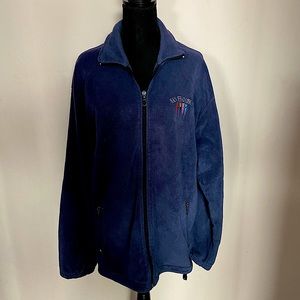 Mens San Francisco Fleece jacket Navy Blue size 2XL